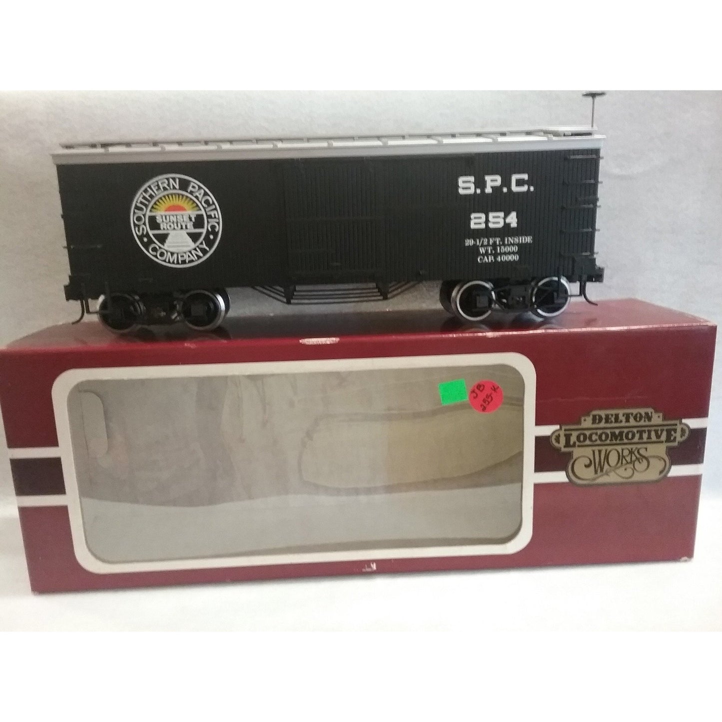 G Scale Delton Locomotive Works Southern Pacific Boxcar stock #4254-SPS