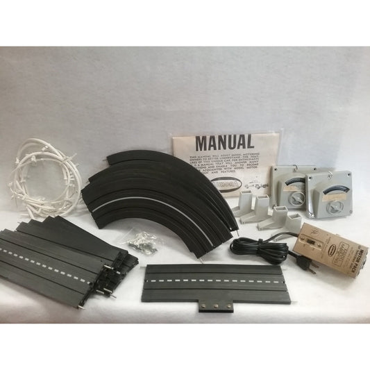 HO Scale Aurora Model Motoring Slot Car Track and Accessories