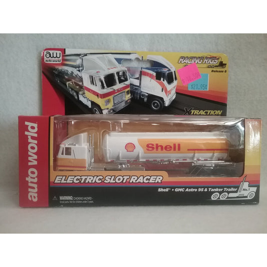 HO Scale Auto World Racing Rigs 'Shell' Semi Truck