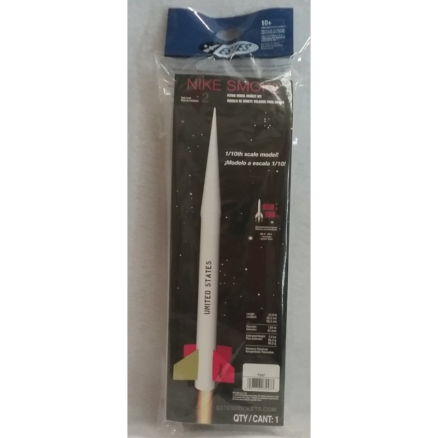 1/10 Scale Estes Flying Model Rocket Kit