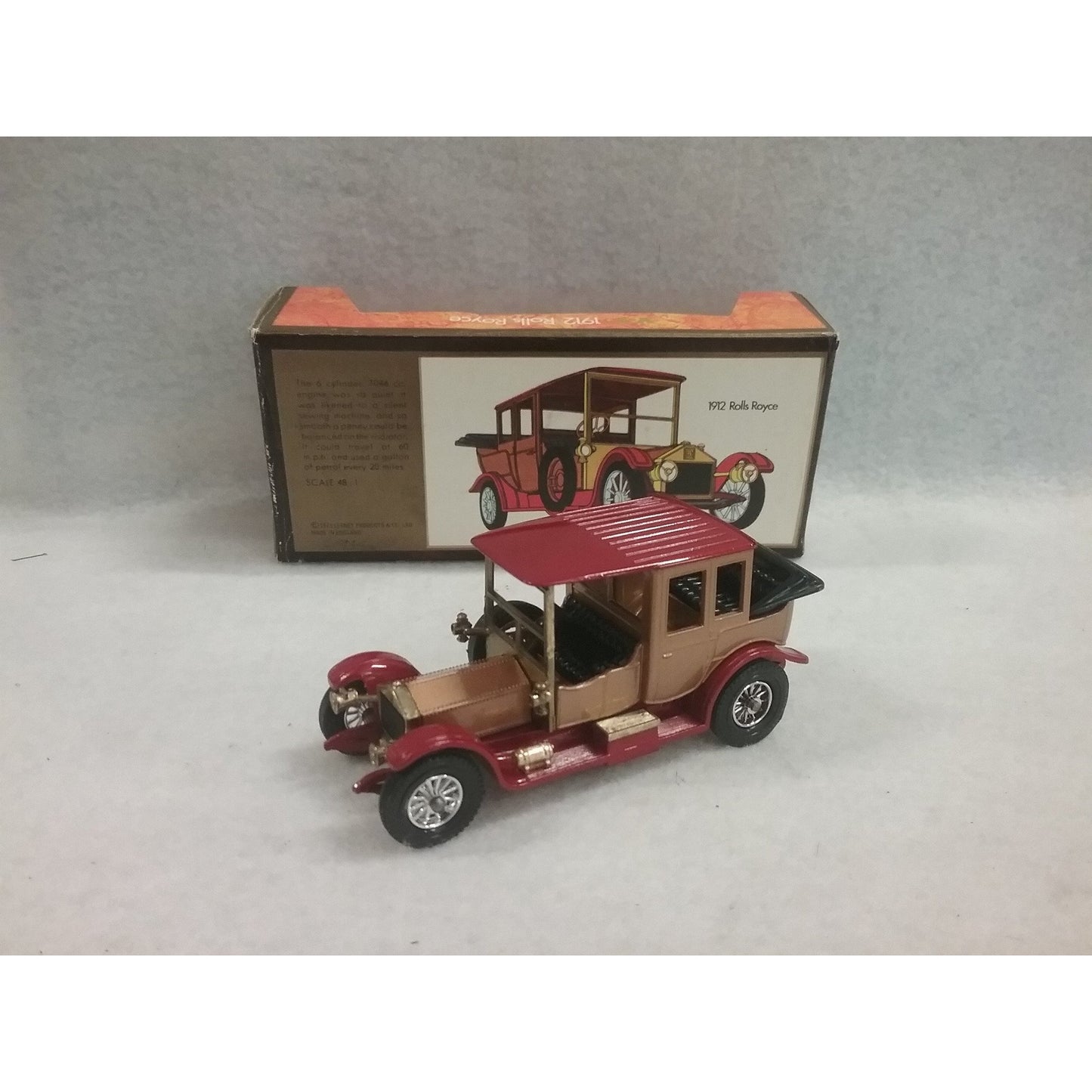 1/48 Scale 1973 Lesney Matchbox Models Of Yesteryear No.Y-7 1912 Rolls Royce
