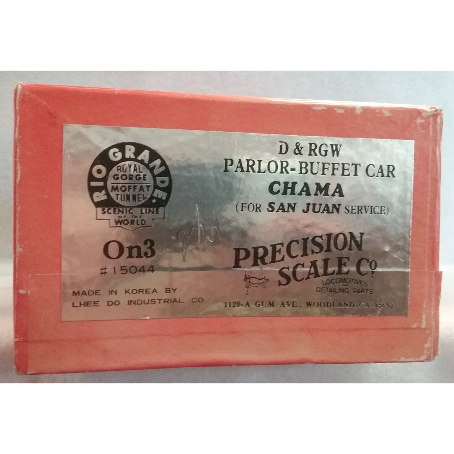 Precision Scale On3 D&RGW Parlor-Buffet Car