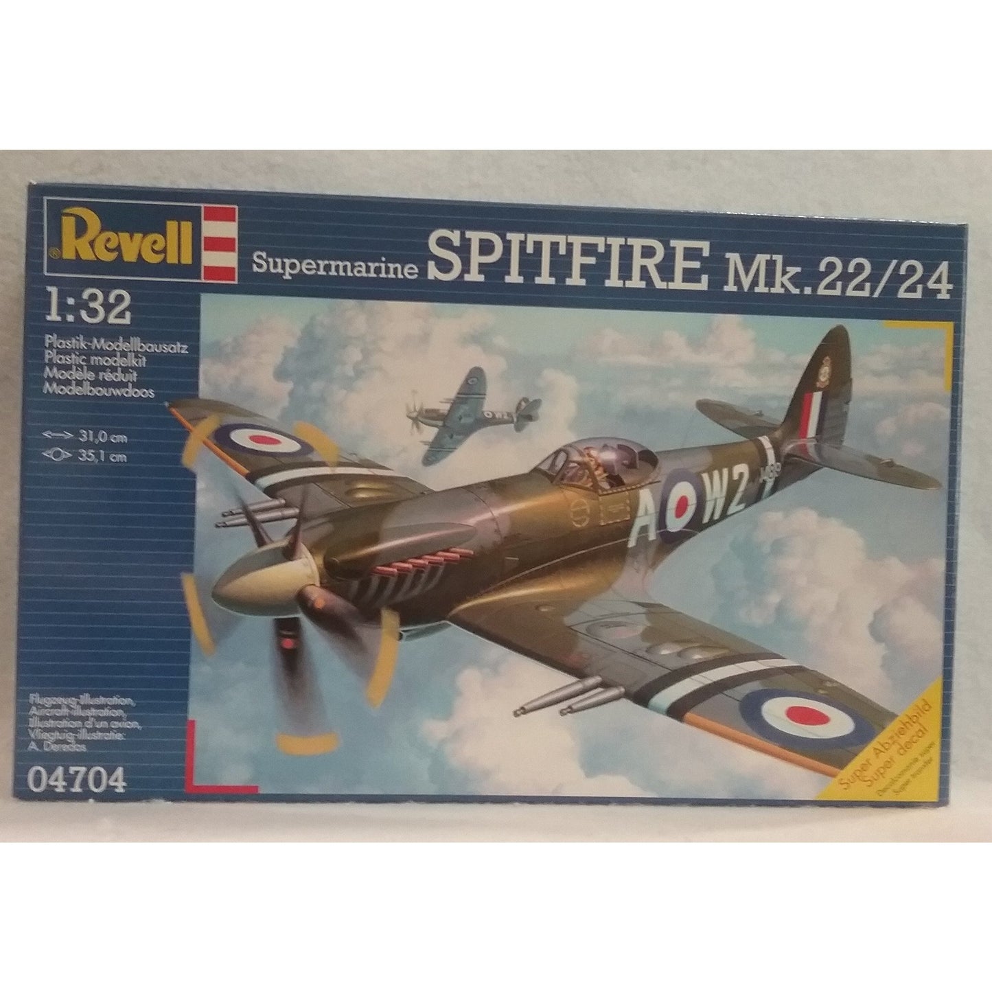 1/32 Scale Revell No.04704 Supermarine Spitfire Mk.22/24