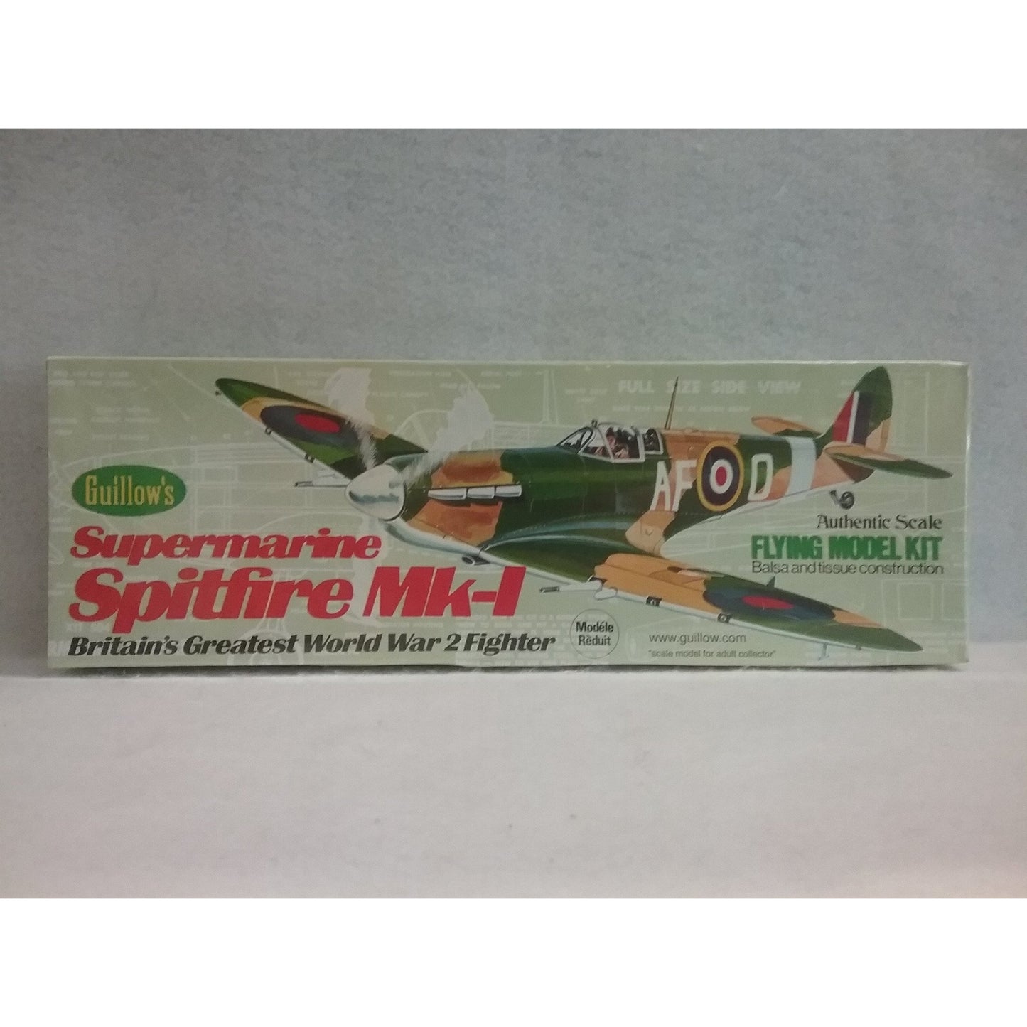 Guillow's Kit No.504 Supermarine Spitfire Mk-1 Flying Model
