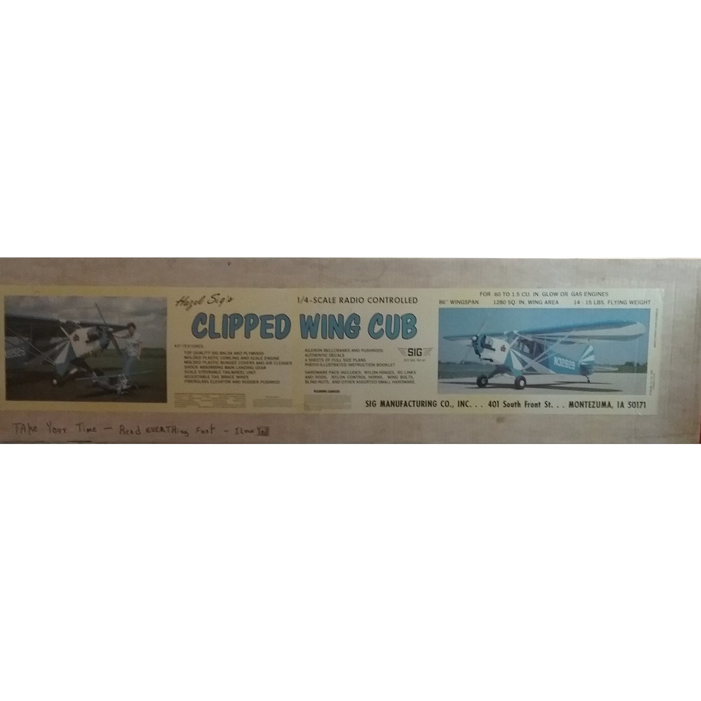 SIG Kit No.RC-47 Hazel Sig's Clipped Wing Cub Flying Model