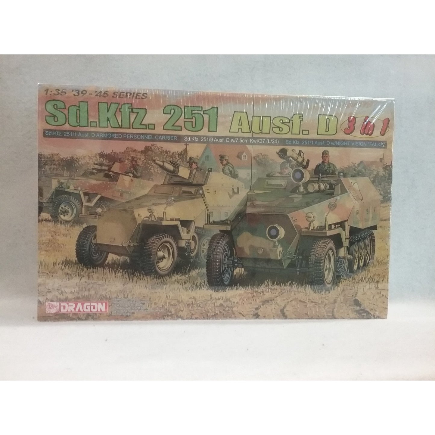 1/35 Scale Dragon Kit No.6233 Sd.Kfz.251 Ausf. D 3 in 1