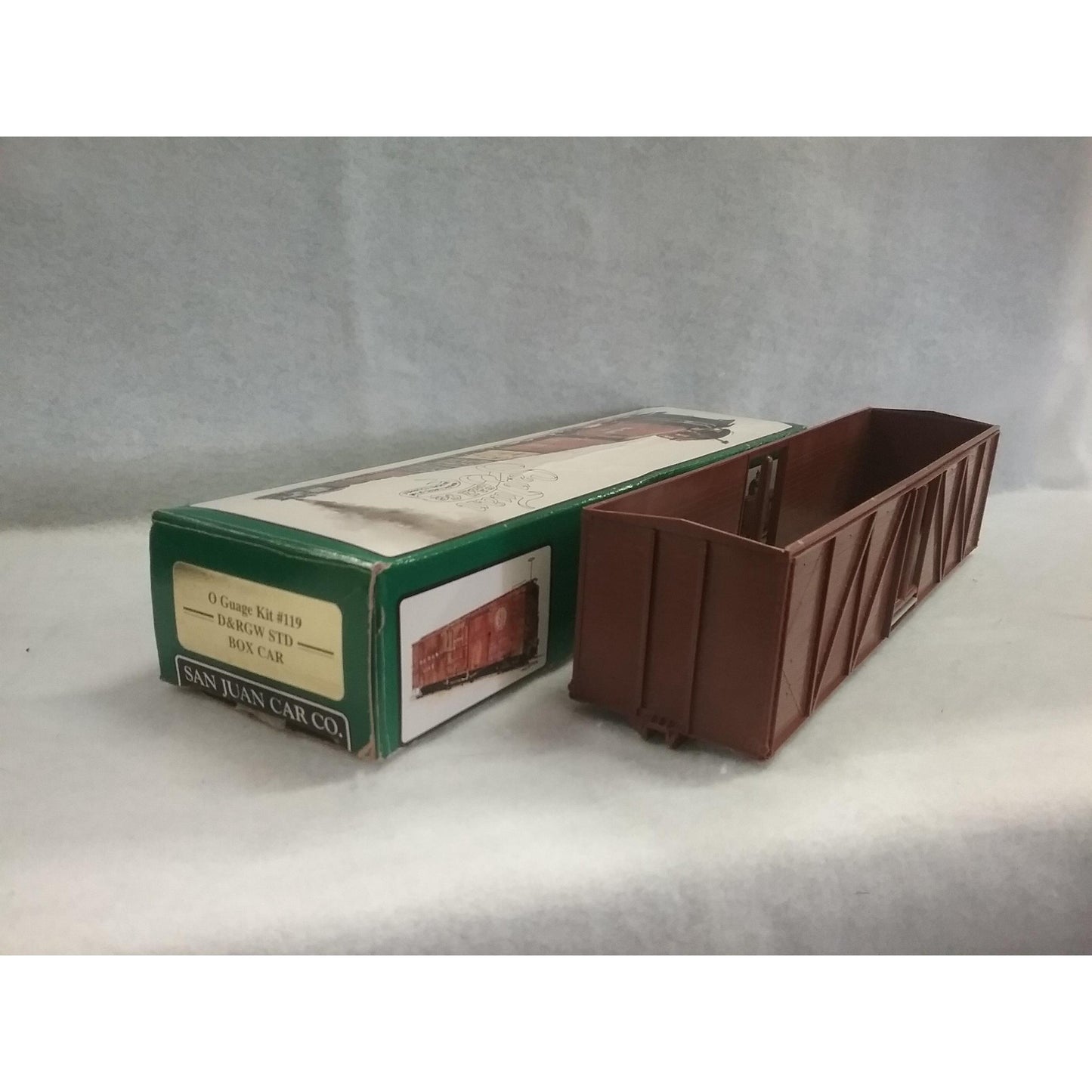 O Scale San Juan Kit #119 2 rail D&RGW 40' Outside Braced Boxcar