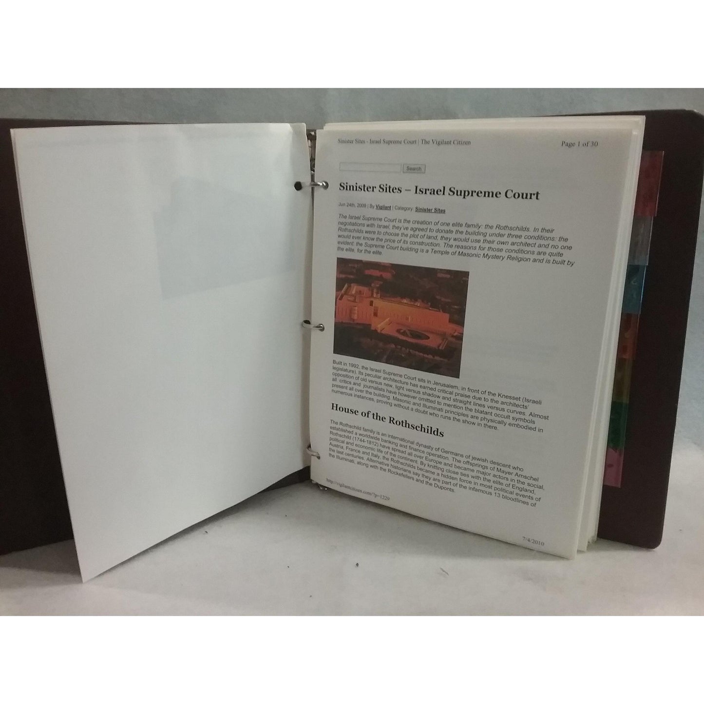 Sinister Sites around the World Homemade Reference Manual with pictures and spec