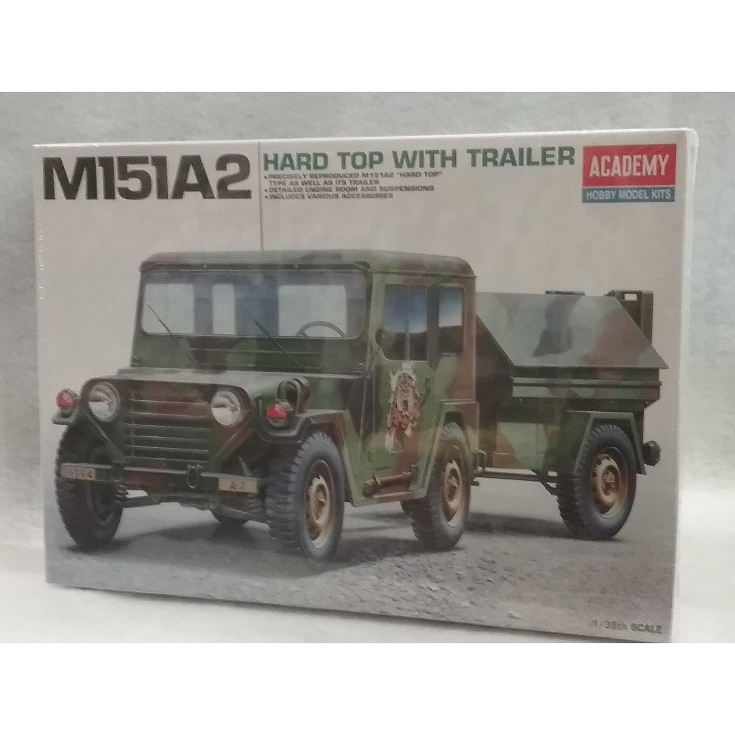1/35 Scale Academy No.13012 M151A2 Hard Top With Trailer