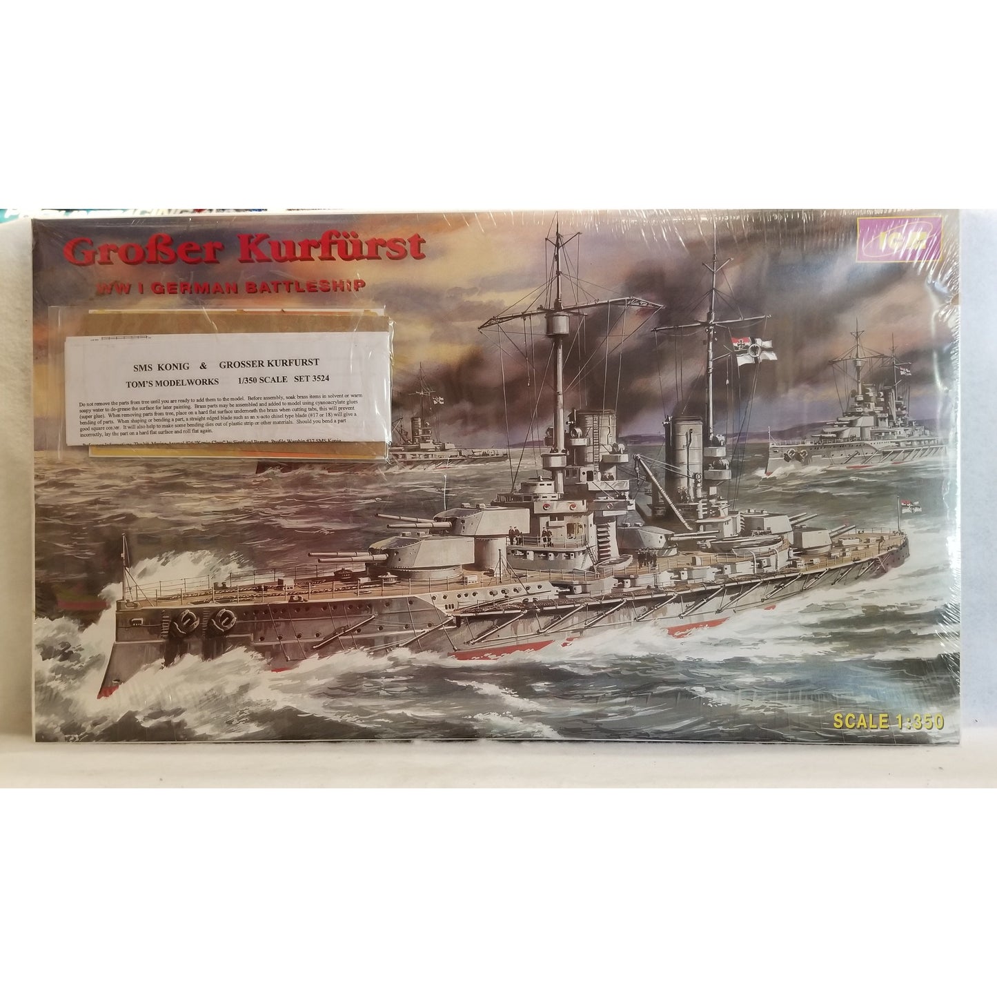 1/350 Scale ICM No.S.002 WW1 German Battleship Großer Kurfürst