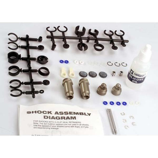 2659 Big Bore Shocks (Medium) (Hard-Anodized And Ptfe-Coated T6 Aluminum) (Assembled With Tin Shafts) W/O Springs (2)