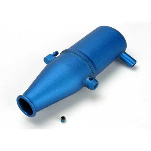 5342 Tuned Pipe, Aluminum, Blue-Anodized (Dual Chamber With Pressure Fitting)/ 4Mm Gs