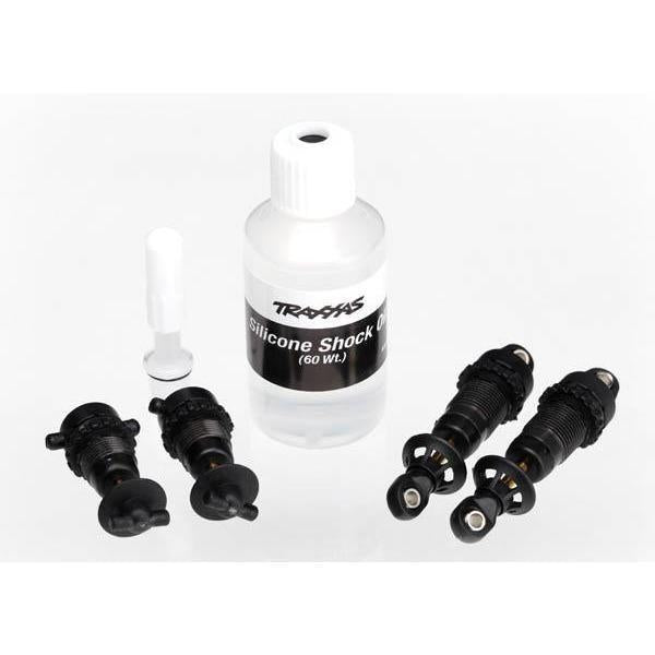 6960X Shocks, GTR hard anodized, PTFE-coated bodies, with TiN shafts (front & rear) (fully assembled, without springs) (4) - Swasey's Hardware & Hobbies