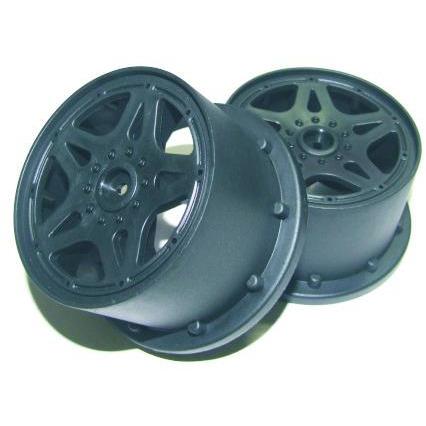 69742 Rear Bead-Lock Rims, Black (2pcs)