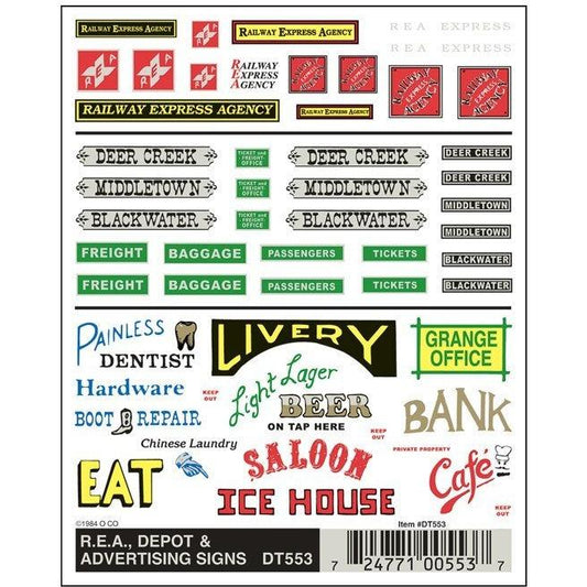 DT553 Dry Transfer, Depot/REA/Advertising Signs