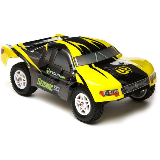 Seismic 1/18 4WD Short CourseTruck RTR, Yellow/Blk