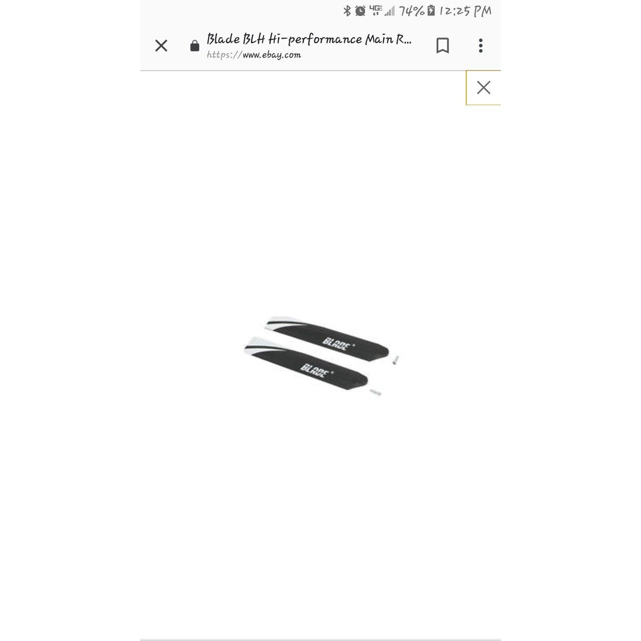 Blade No.BLH3510 Hi-Performance Main Rotor Blade Set With Hardware: mCP X