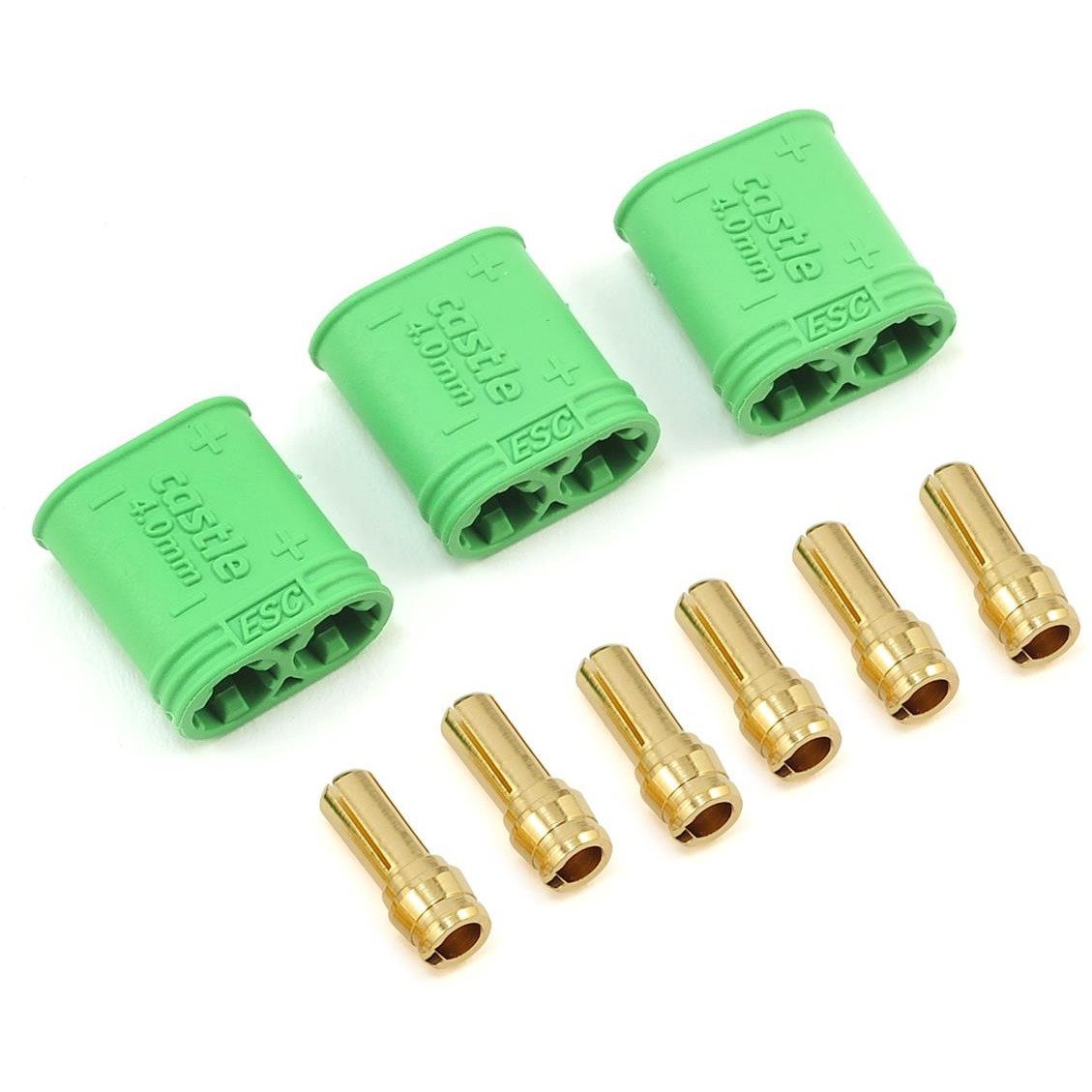 Castle Creations 4mm Polarized Bullet Connector Set (Male)