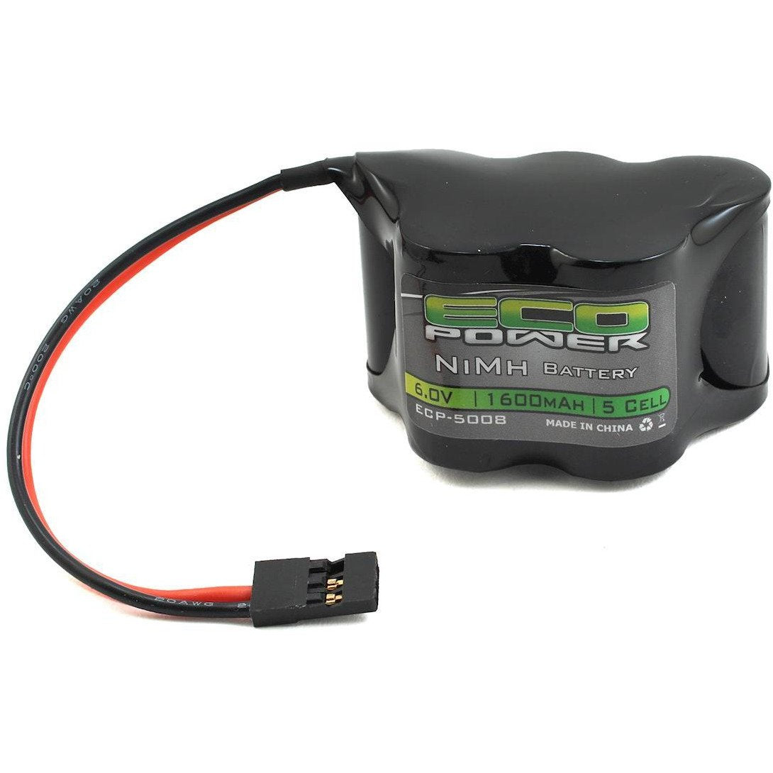 EcoPower 5-Cell NiMH 2/3A Hump Receiver Battery Pack (6.0V/1600mAh)