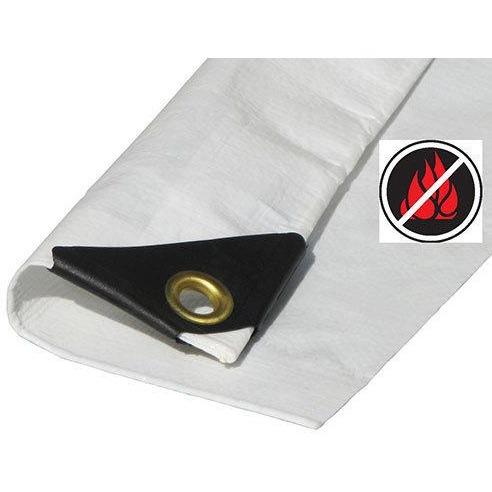 WHITE FIRE RETARDANT TARP-CHOOSE YOUR SIZE