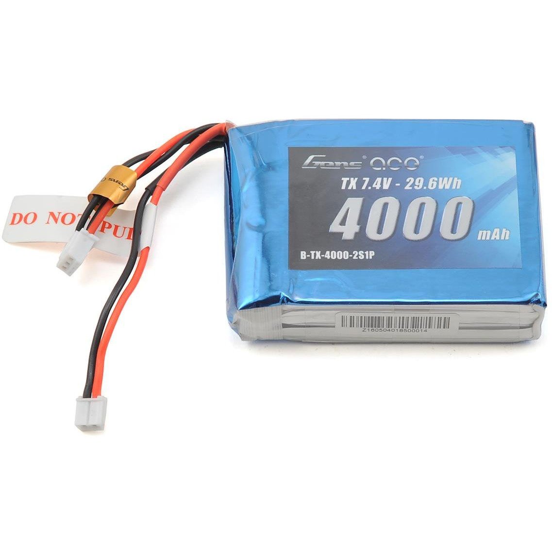 Gens Ace 2S LiPo Transmitter Battery (7.4V/4000mAh) (DX7, DX7S, DX8 & DX9)