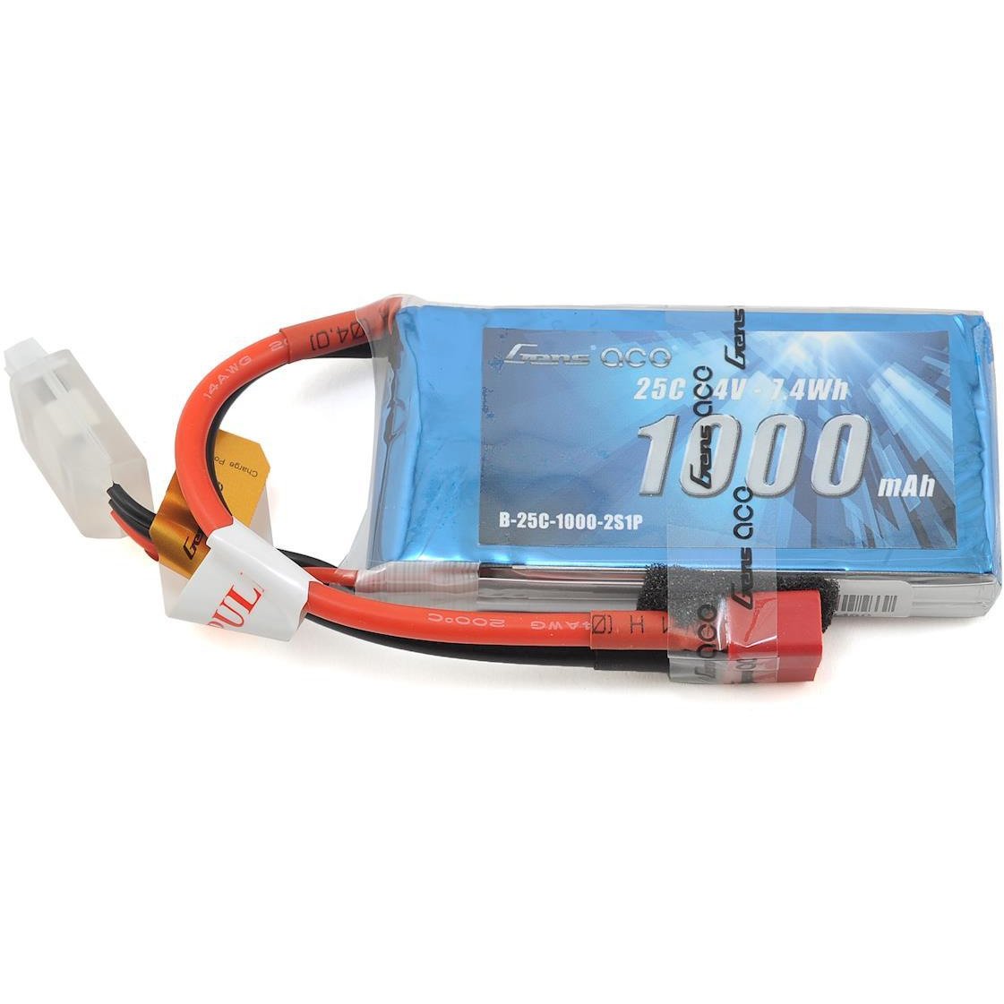 Gens Ace 2s LiPo Battery 25C (7.4V/1000mAh)