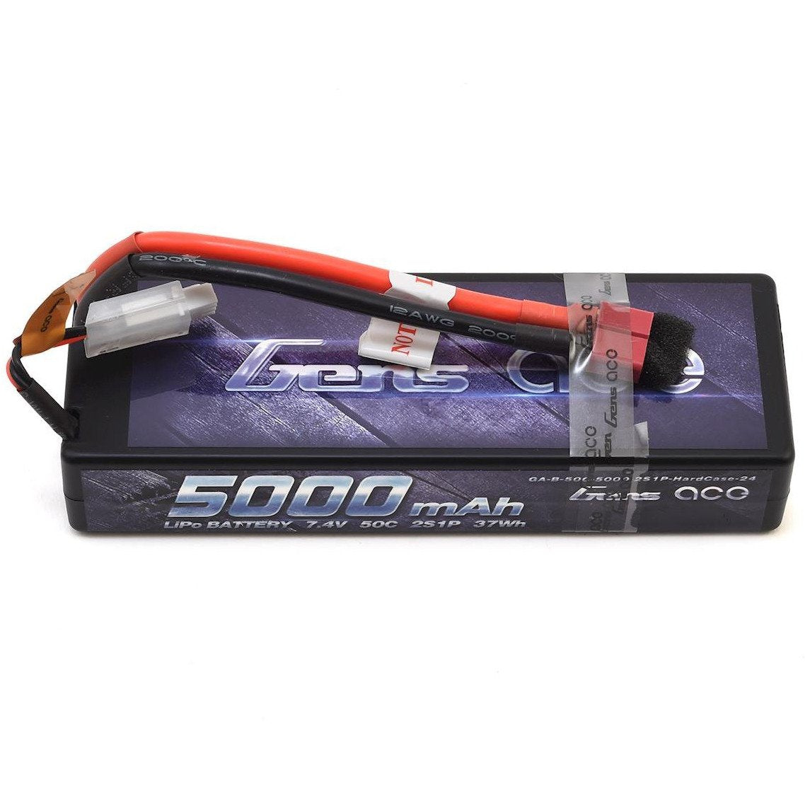 Gens Ace 2S Stick 50C LiPo Battery w/T-Style Connector (7.4V/5000mAh) (Type 2)