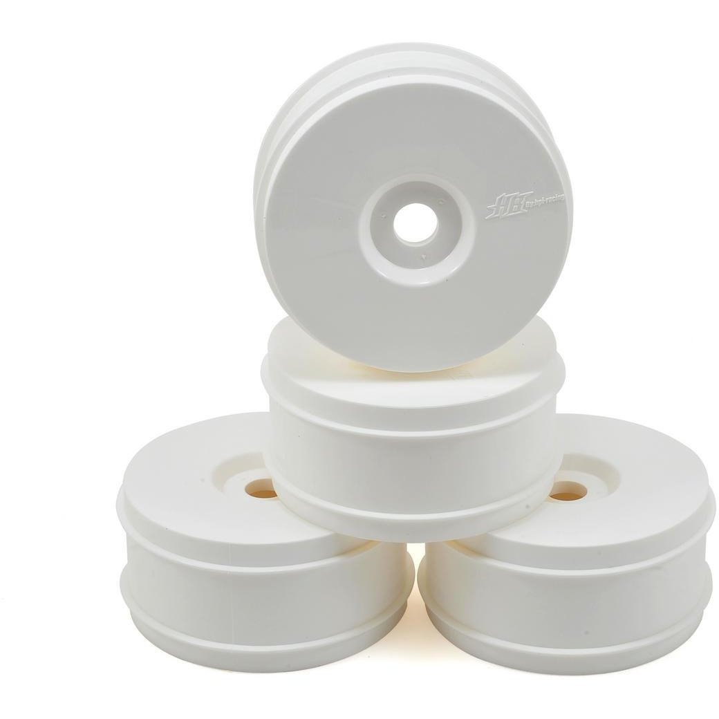 HB Racing HB Dish Buggy Wheel (White) (4)