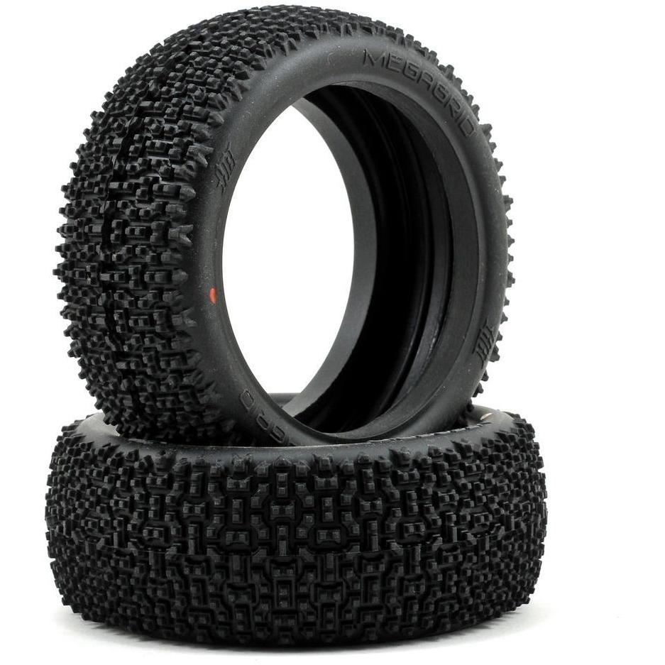 HB Racing Megagrid 1/8 Buggy Tire (2) (Red)