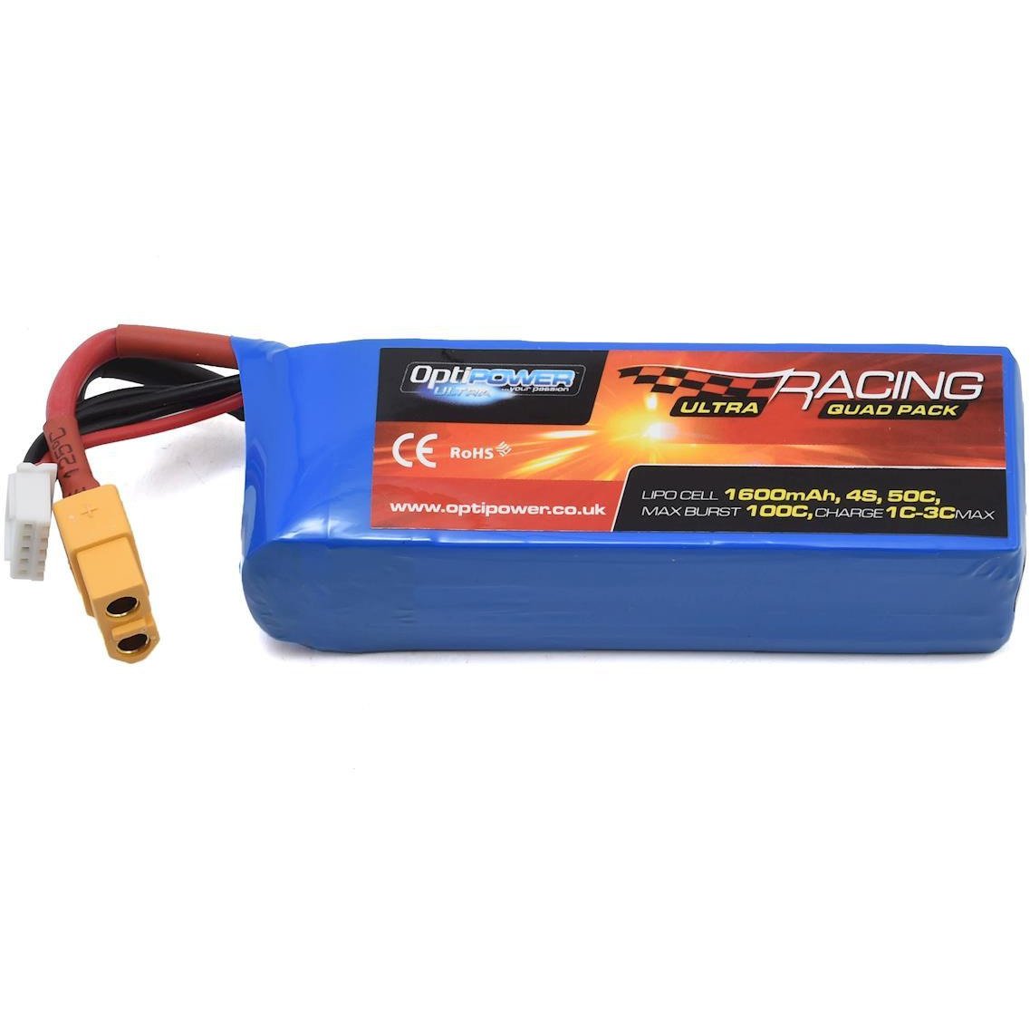 Optipower 4S 50C LiPo Battery (14.8V/1600mAh)