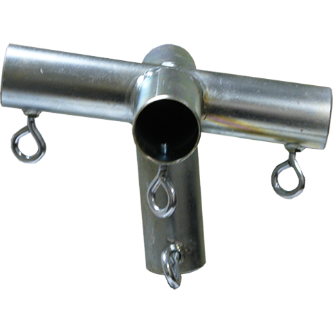 FITTING 1-5/8" P5G Lean-To 102 degree 2.5/12 Five Way Fitting with Center Leg Down
