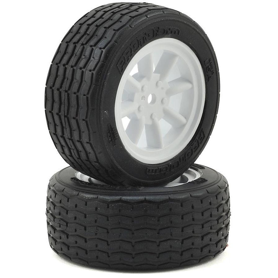 Protoform Vintage Racing Pre-Mounted Front Tire (2) (26mm) (White)
