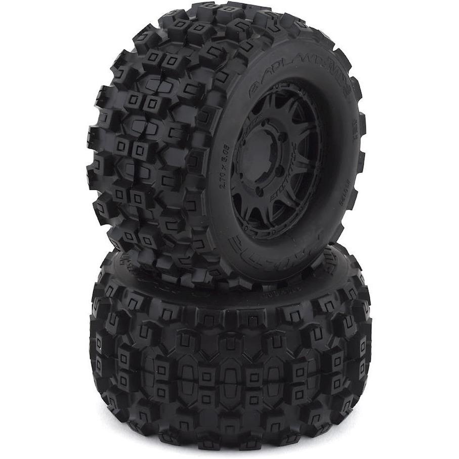 Pro-Line Badlands MX28 2.8" Pre-Mounted Tires w/Raid 6x30 Wheels (2) (Black)