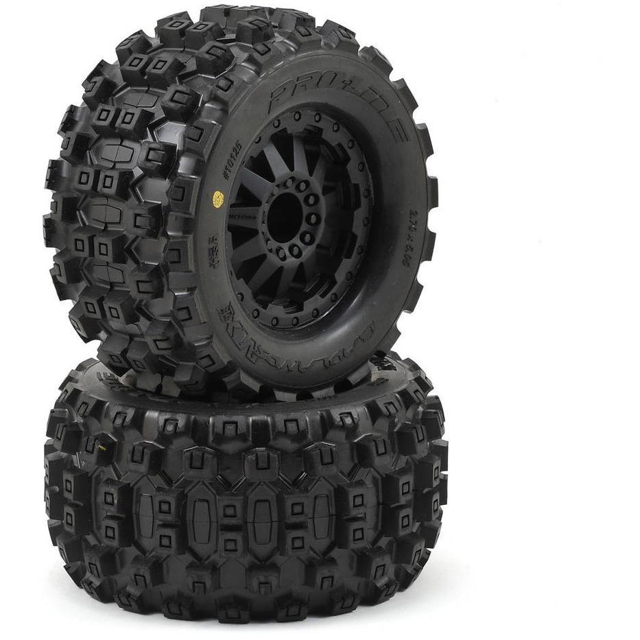 Pro-Line Badlands MX28 2.8" Tires w/F-11 Nitro Rear Wheels (2) (Black) (M2)