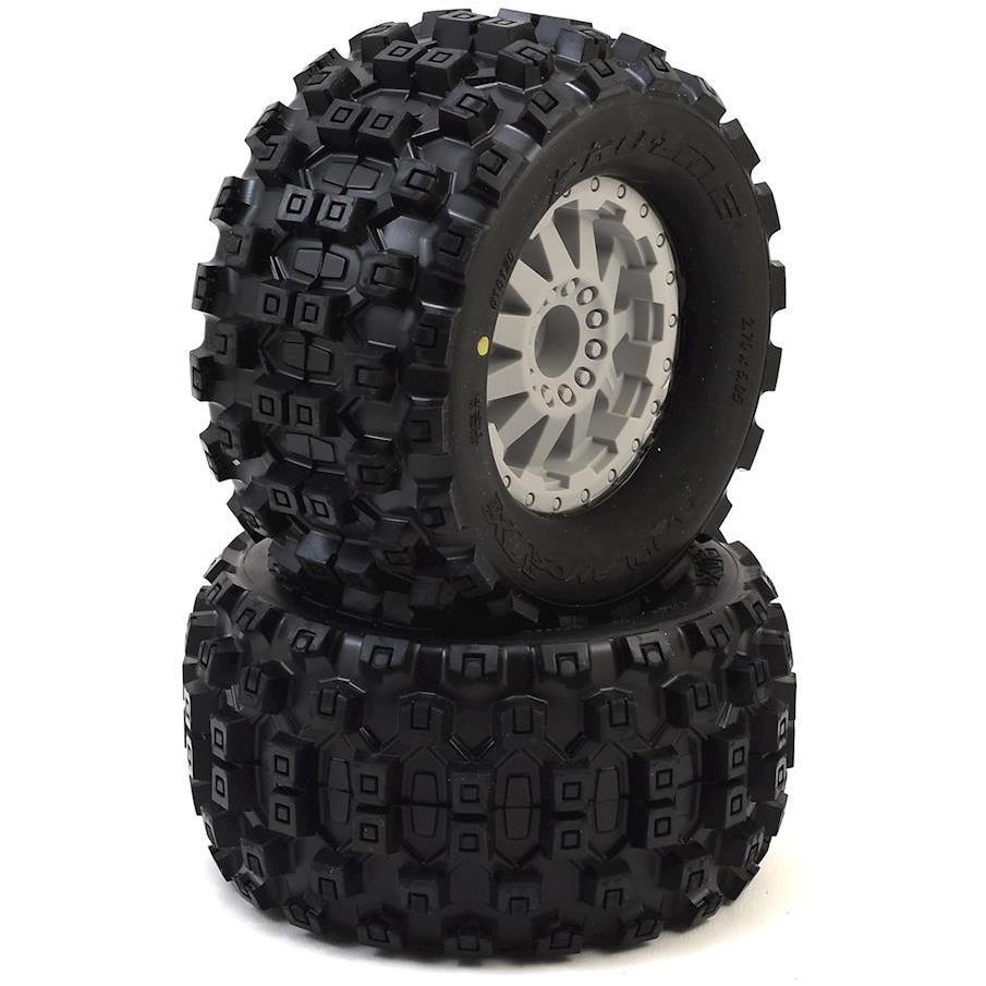 Pro-Line Badlands MX28 2.8" Tires w/F-11 Electric Rear Wheels (2) (Grey) (M2)