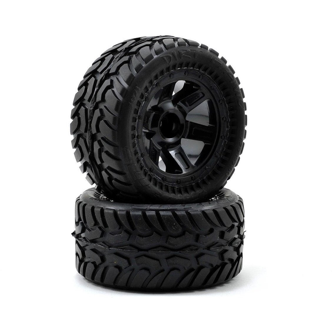 Pro-Line Pre-Mounted Dirt Hawg I (Desperado) (Black) (2) (1/16 E-Revo)