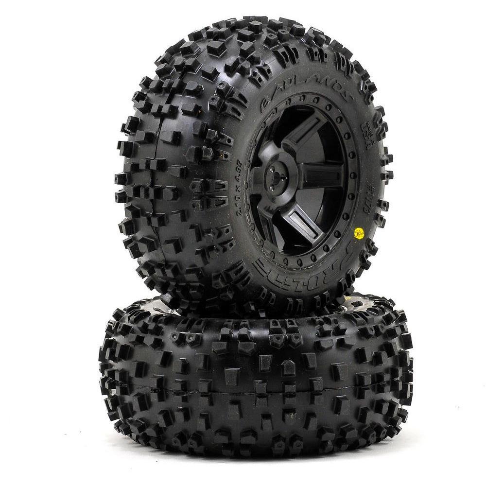 Pro-Line Badlands 2.8" Tires w/Desperado Electric Rear Wheels (2) (Black) (M2)