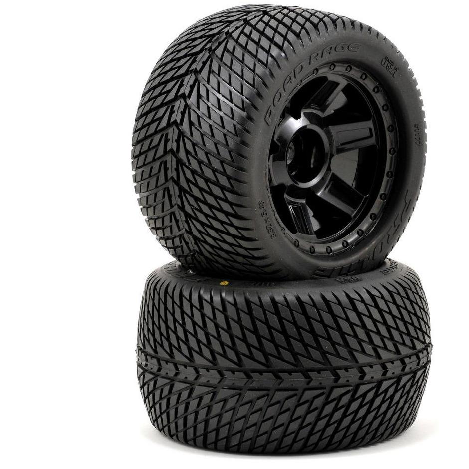 Pro-Line Road Rage 3.8" Tire 1/2" Offset Wheel (2) (Black) (M2)