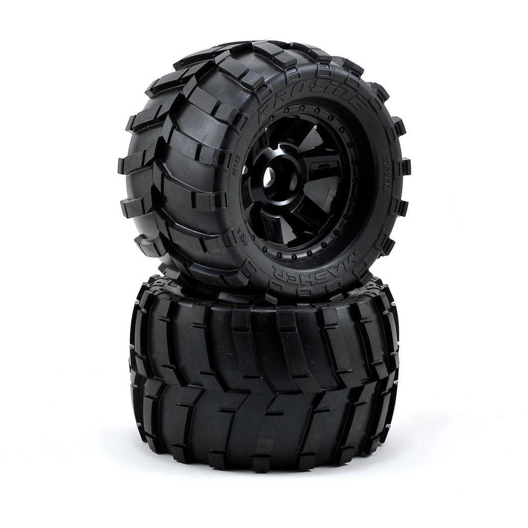 Pro-Line Masher 3.8" Tire w/Desperado 17mm 1/2" Offset MT Wheel (2) (Black) (M2)