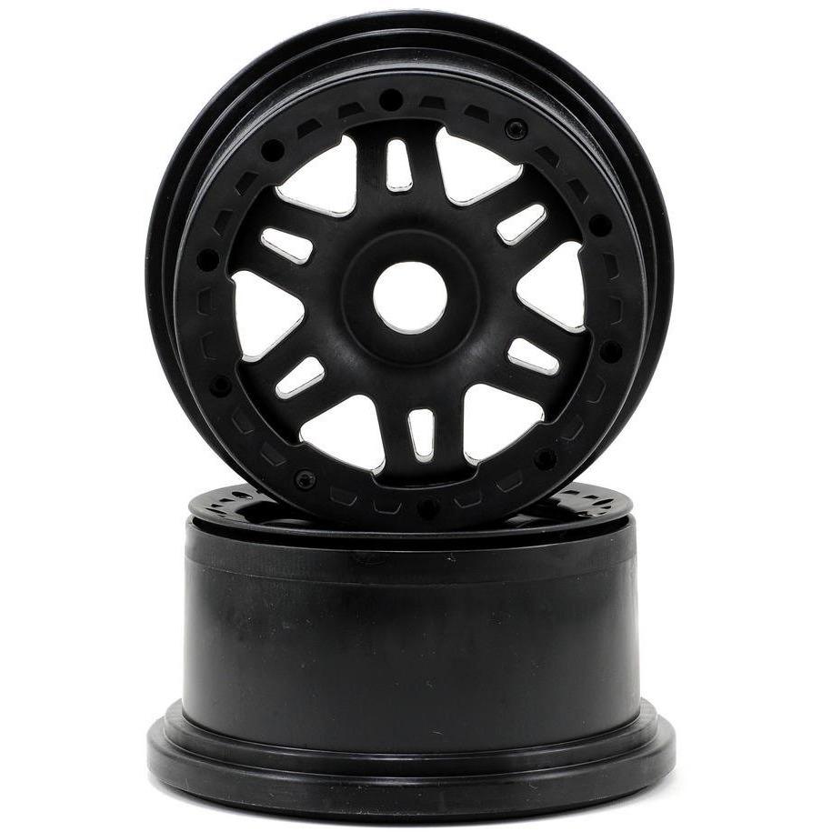 Pro-Line Split Six Bead-Loc Rear Wheels (Baja 5T) (2) (Black/Black)