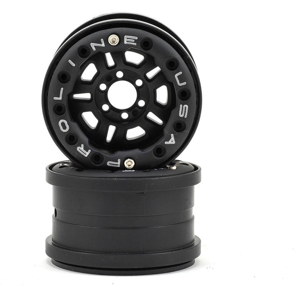 Pro-Line FaultLine 2.2 6 Lug Bead-Loc Crawler Wheels (2) (Black/Black)