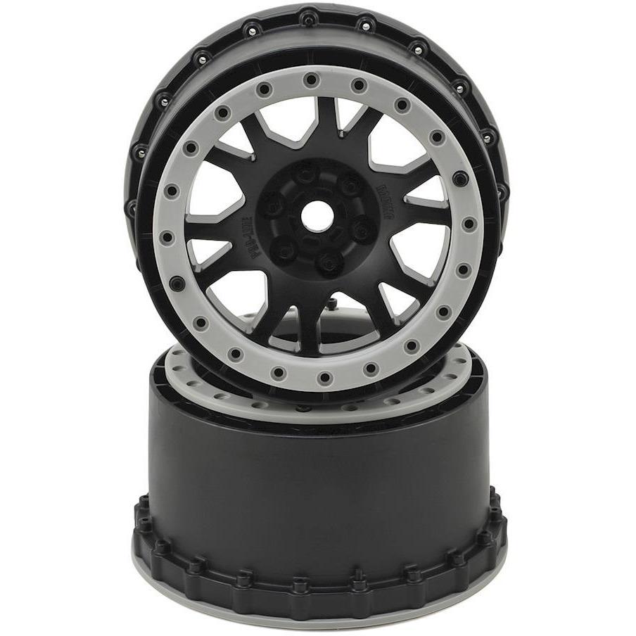 Pro-Line X-MAXX Impulse Pro-Loc Wheels (Black w/Stone Gray Rings) (2)