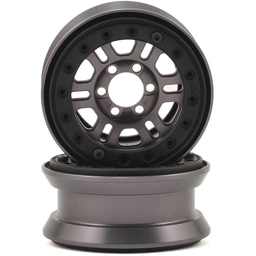 Pro-Line Pro-Forge FaultLine 1.9" Bead Loc Wheel (2) (Gun Metal)
