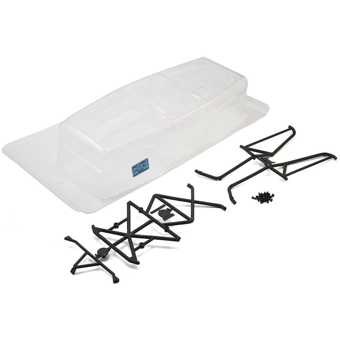Pro-Line Ambush Monster Truck Body w/Ridge-Line Trail Cage (Clear)