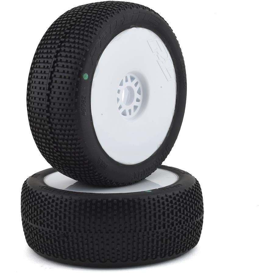 Pro-Line Buck Shot Pre-Mounted 1/8 Buggy Tires (White) (2) (M3)