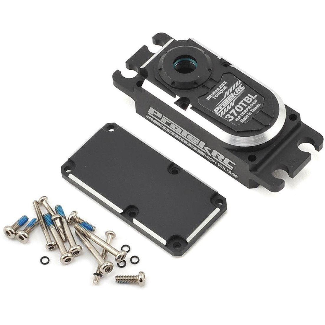 ProTek RC 370TBL Aluminum Upper/Lower Servo Case Set
