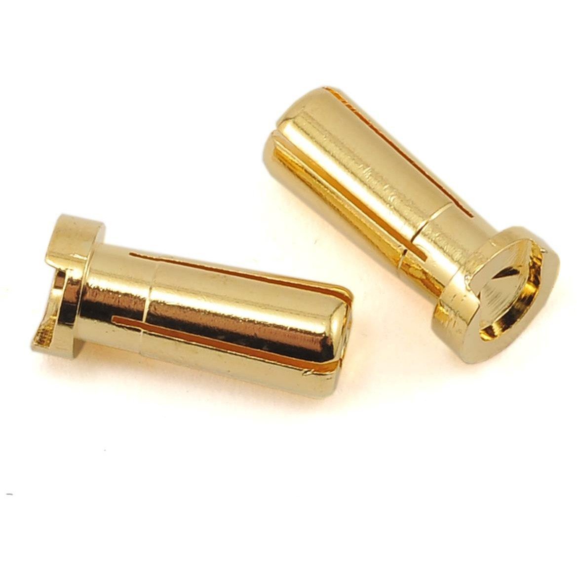 ProTek RC Low Profile 5mm "Super Bullet" Solid Gold Connectors (2 Male)