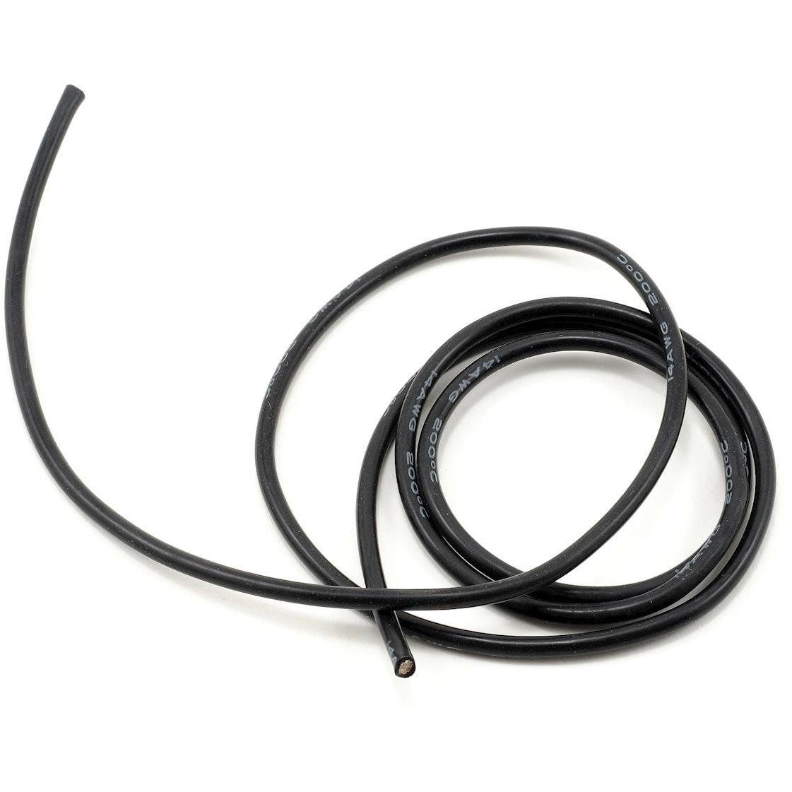 ProTek RC 14awg Black Silicone Hookup Wire (1 Meter)