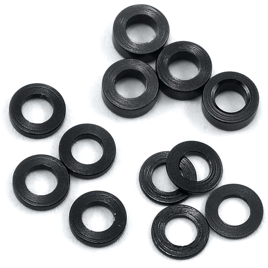 ProTek RC Aluminum Ball Stud Washer Set (Black) (12) (0.5mm, 1.0mm & 2.0mm)