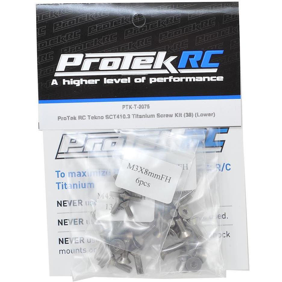 ProTek RC Tekno SCT410.3 Titanium Screw Kit (38) (Lower)